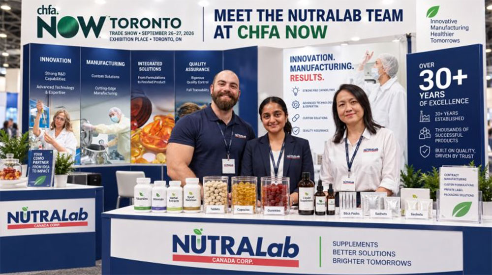 NutraLab-booth-mockup_2026 Health Supplement Manufacturer
